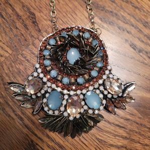 NEW necklace with chunky beaded pendant